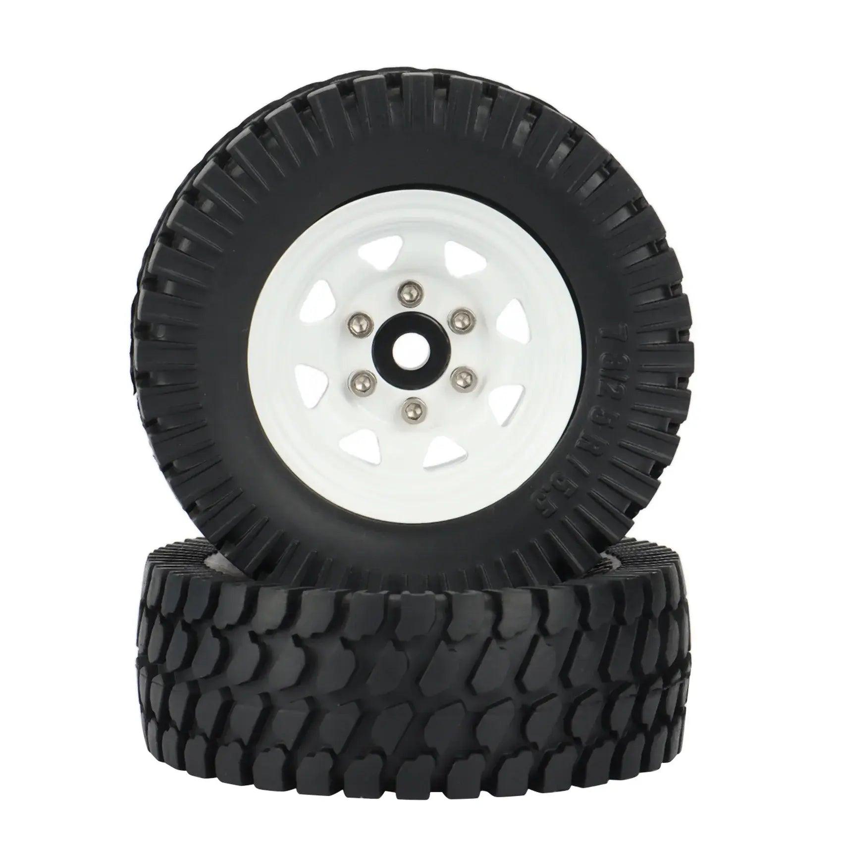 1.55 Metal Beadlock Wheel Rim Tire Set for 1/10 RC Crawler Car - ACO Marketplace