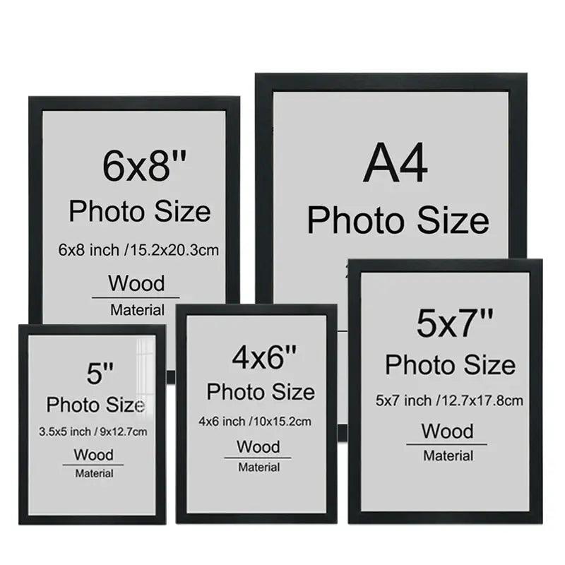 2 Pieces Black Wood Picture Frames - ACO Marketplace