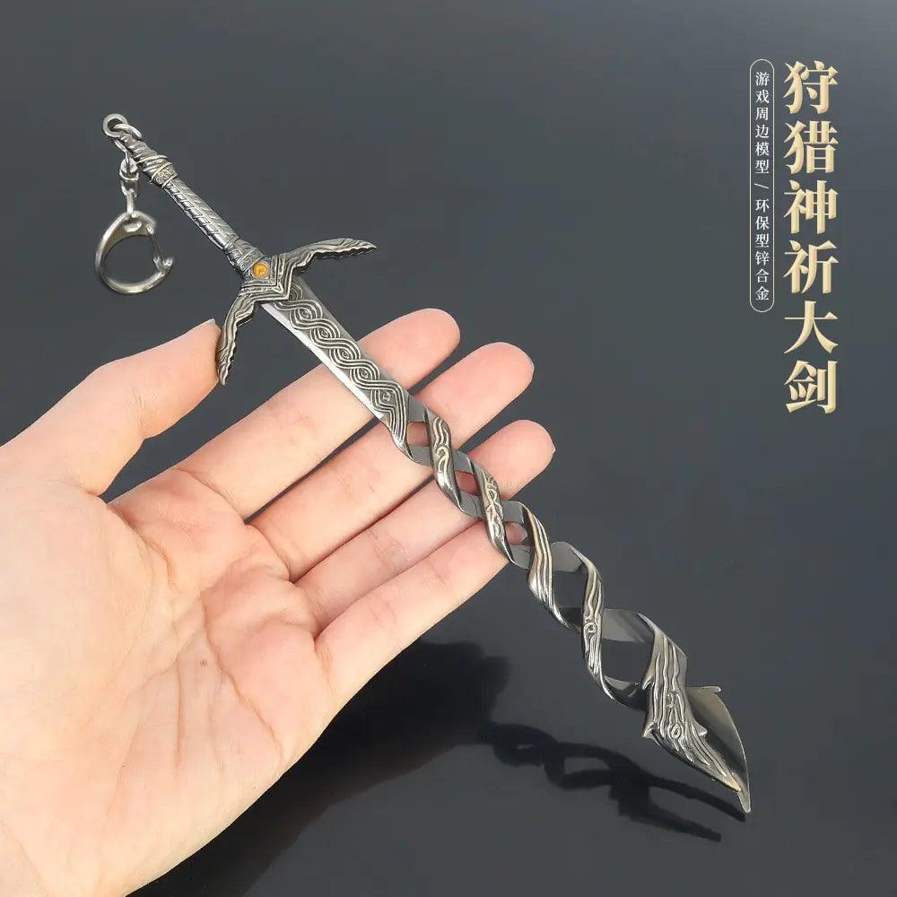22cm Hunting God Great Sword Elden Ring Game Peripheral Full Metal - ACO Marketplace