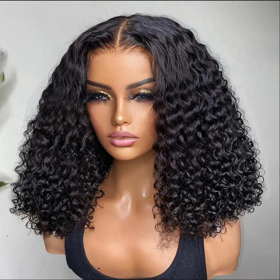 250% Density Short Deep Wave Human Hair Wig - ACO Marketplace