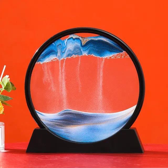 3D Moving Sand Art Picture Round Glass Deep Sea Sandscape - ACO Marketplace