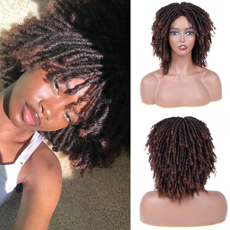 6-Inch Synthetic Lace Front Faux Locs Wig - ACO Marketplace