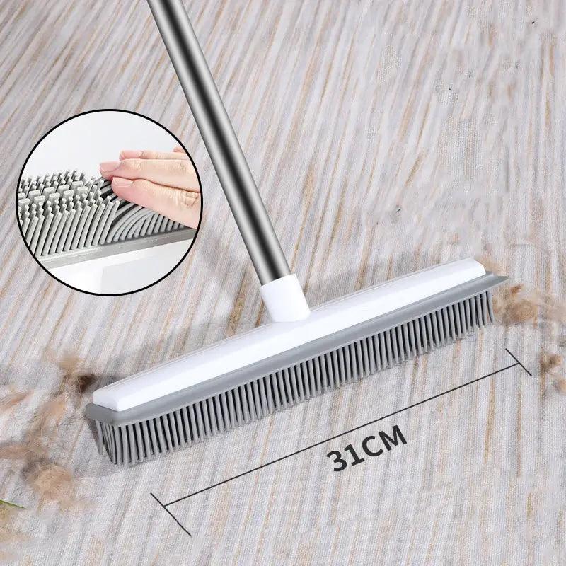 Rubber Broom Carpet Rake with Squeegee Long Handle - ACO Marketplace