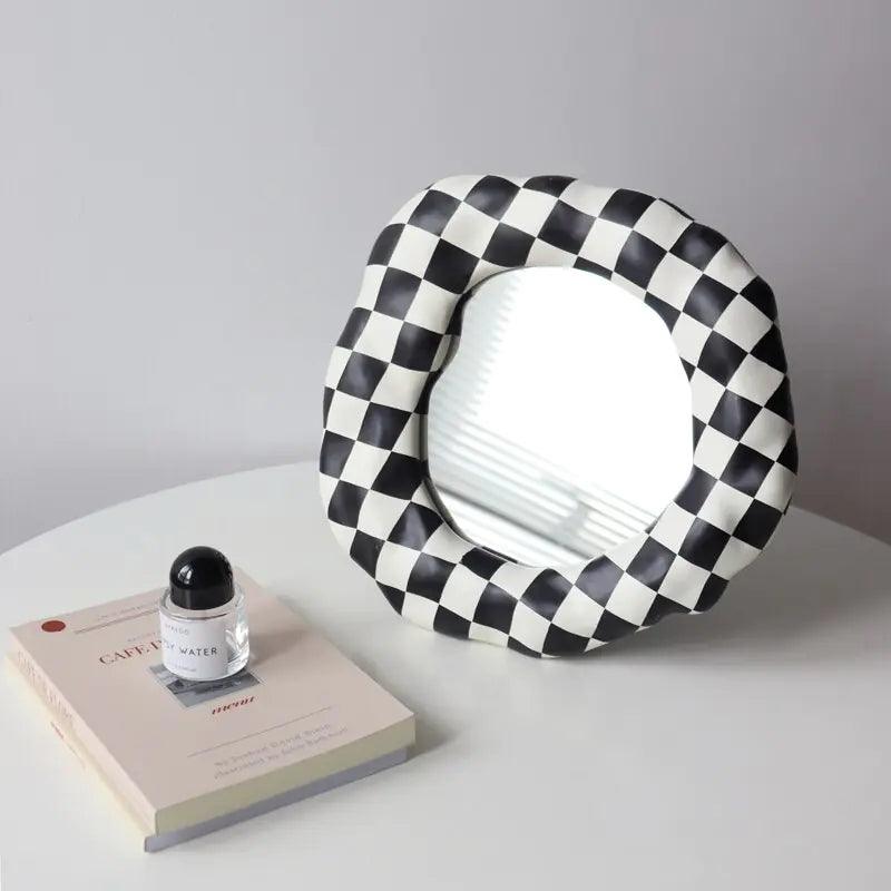Black & White Checkerboard Vanity Mirror - ACO Marketplace