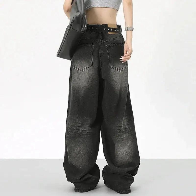 Black Baggy Washed Jeans - ACO Marketplace