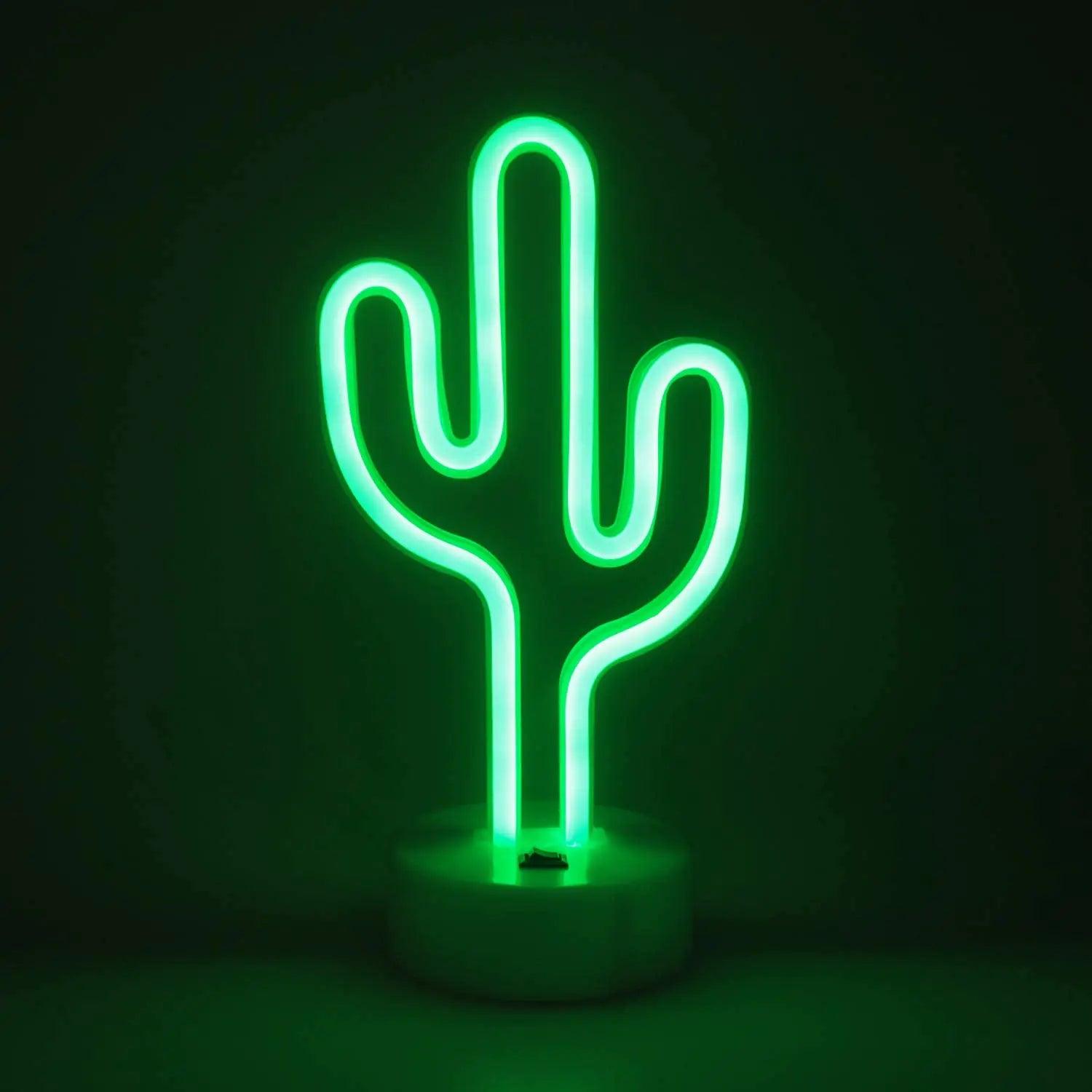 Cactus Neon Sign - USB or Battery Powered LED Light - ACO Marketplace