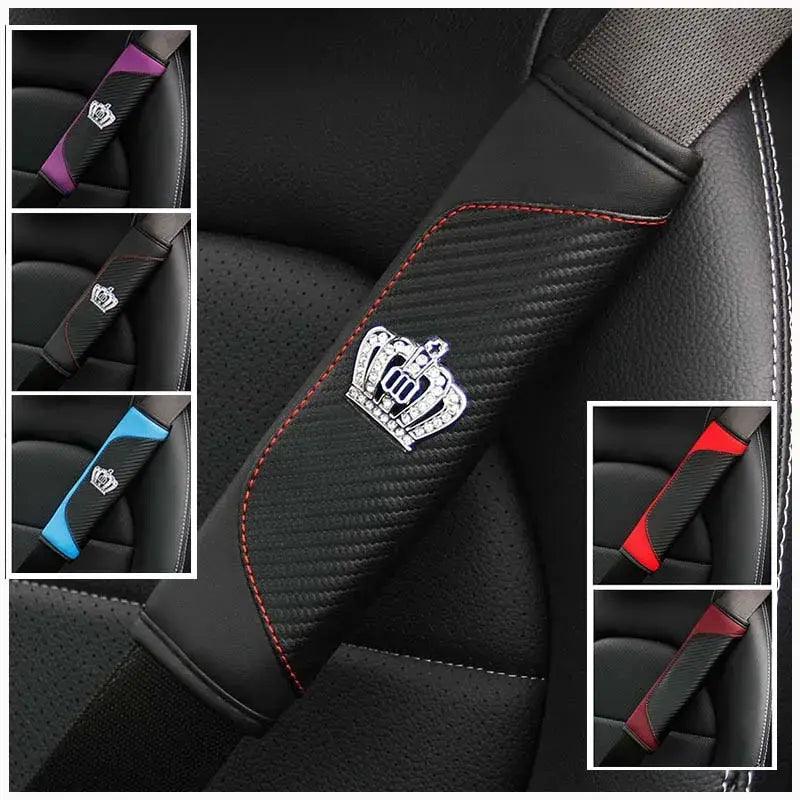 Car Seat Belt Cover With Diamond Crown - ACO Marketplace