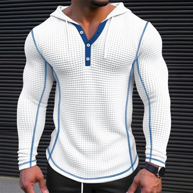 Casual Long Sleeve Buttoned Hoodies Tees - ACO Marketplace