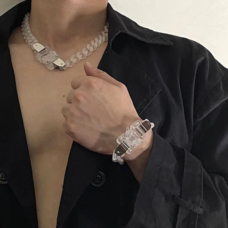 Clear Buckle Men's Chain Necklace - ACO Marketplace