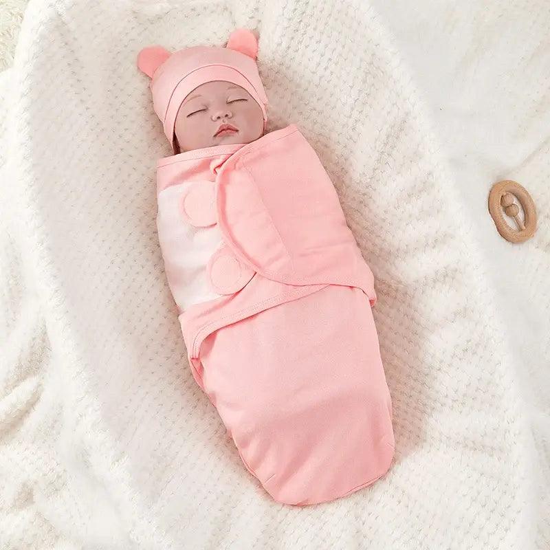 Cotton Baby Swaddle Blanket With Hat - ACO Marketplace