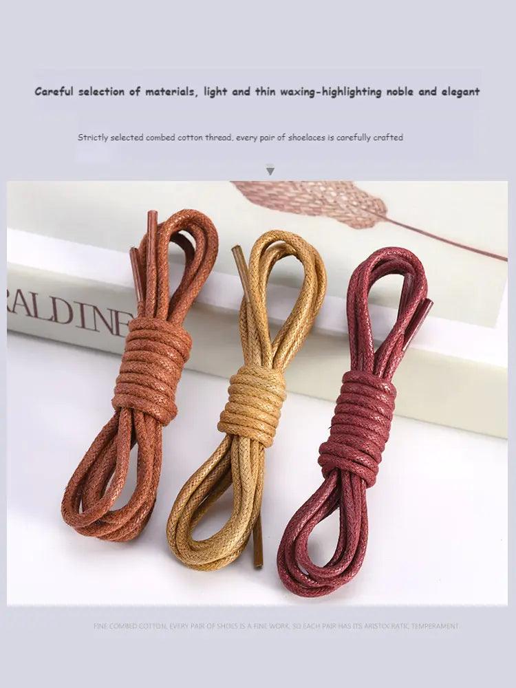 Cotton Waxed Round Shoelaces Set - ACO Marketplace