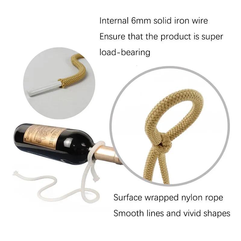 Creative Suspended Rope Wine Rack - ACO Marketplace