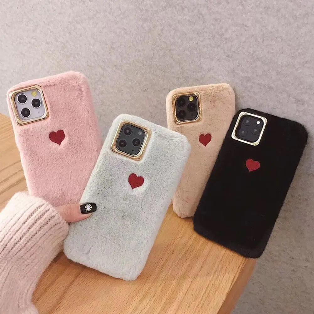 Cute Fluffy Heart Phone Case - ACO Marketplace