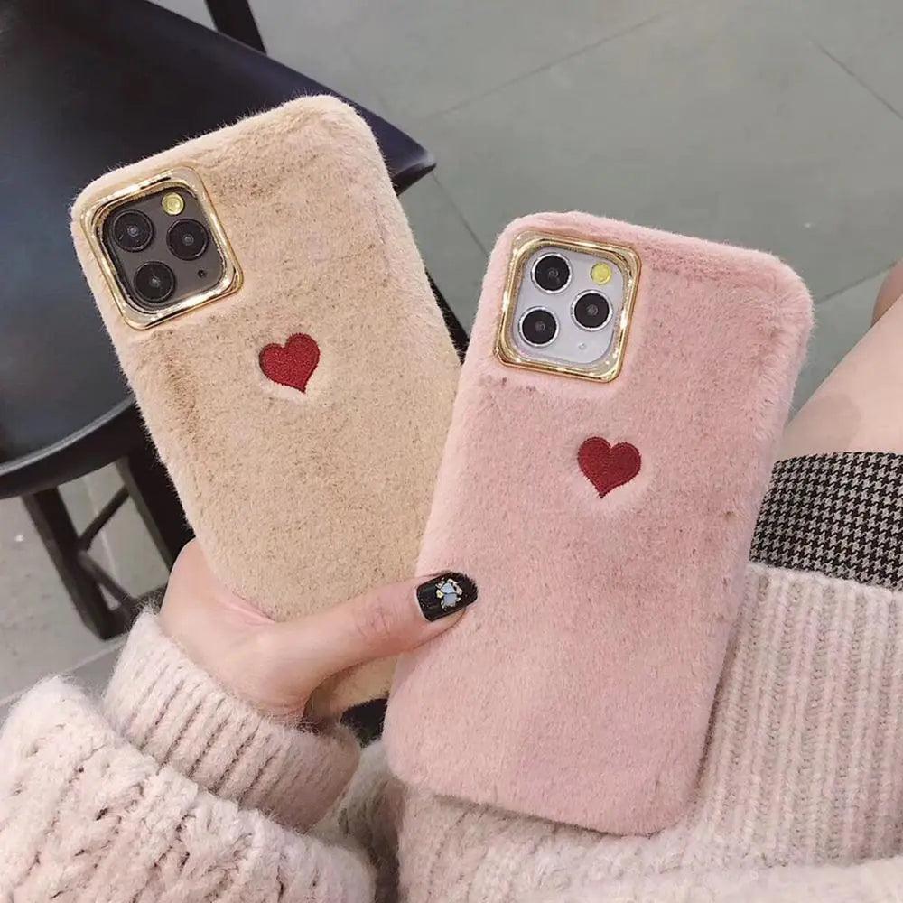 Cute Fluffy Heart Phone Case - ACO Marketplace