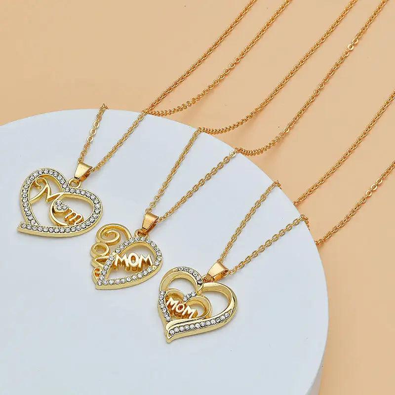 Diamond Heart Mom Necklace - ACO Marketplace