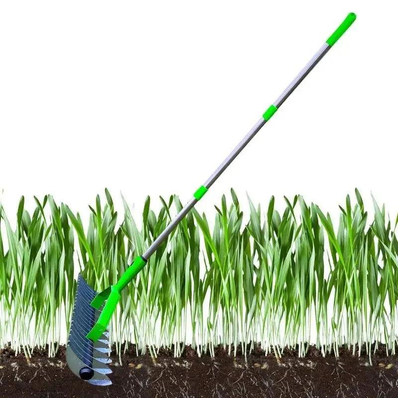 Efficient Metal Lawn Rake with Stainless Steel Handle - ACO Marketplace