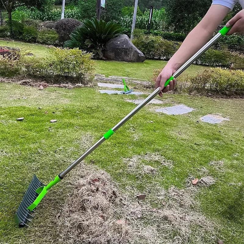 Efficient Metal Lawn Rake with Stainless Steel Handle - ACO Marketplace