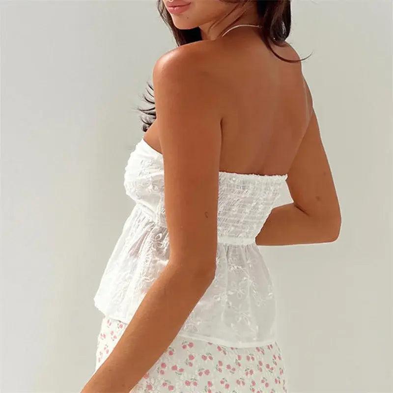Embroidered Strapless Top - ACO Marketplace