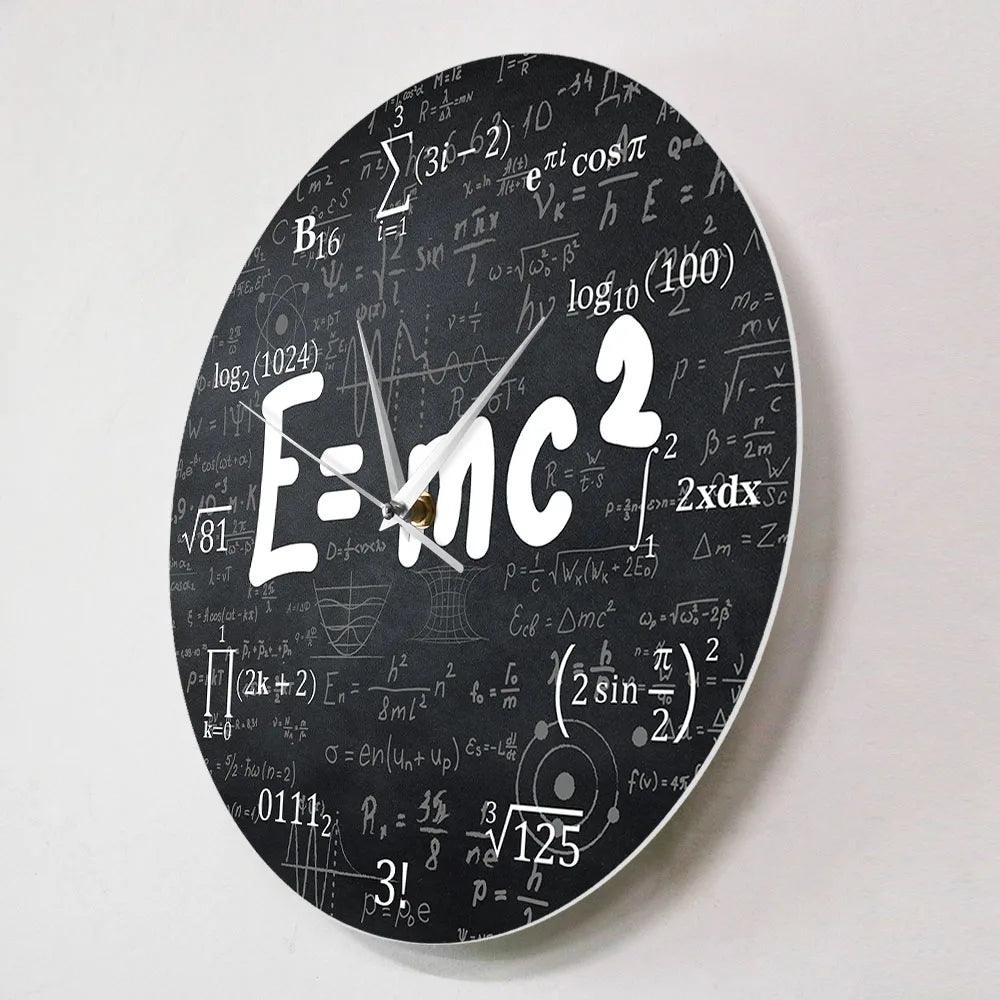 E=mc2 Math Formula Geek Wall Clock - ACO Marketplace