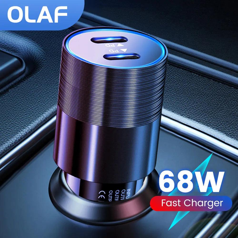 Fast Charging 68W Dual USB Type C Car Charger - ACO Marketplace
