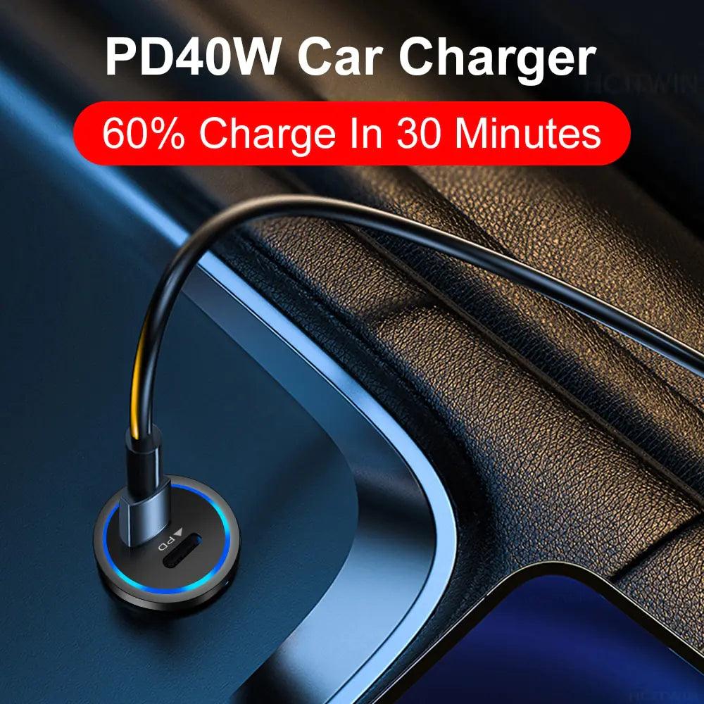 Fast Charging 68W Dual USB Type C Car Charger - ACO Marketplace