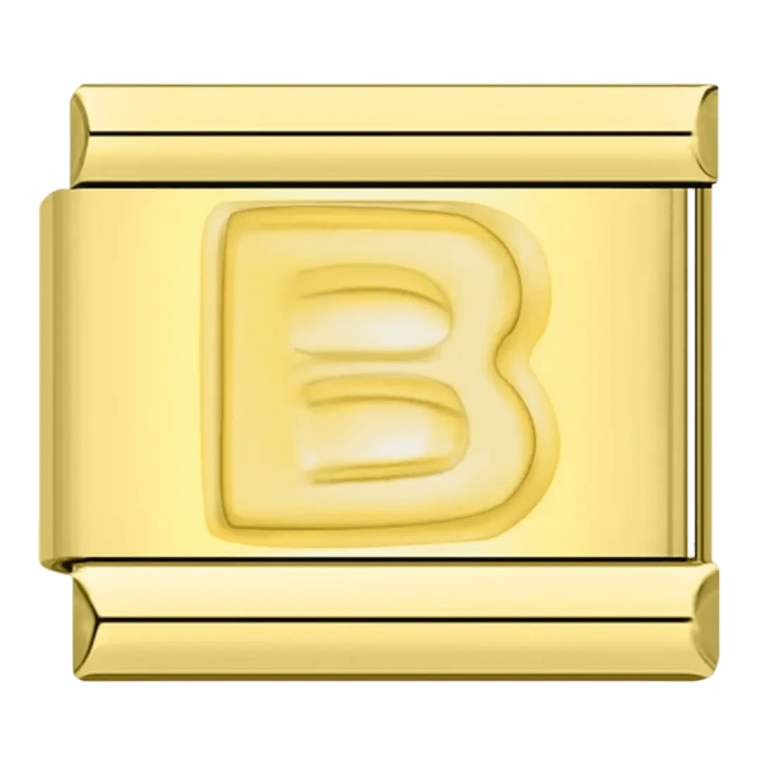 Italian Charms Bracelet A-Z Letter Custom DIY Letter B - ACO Marketplace
