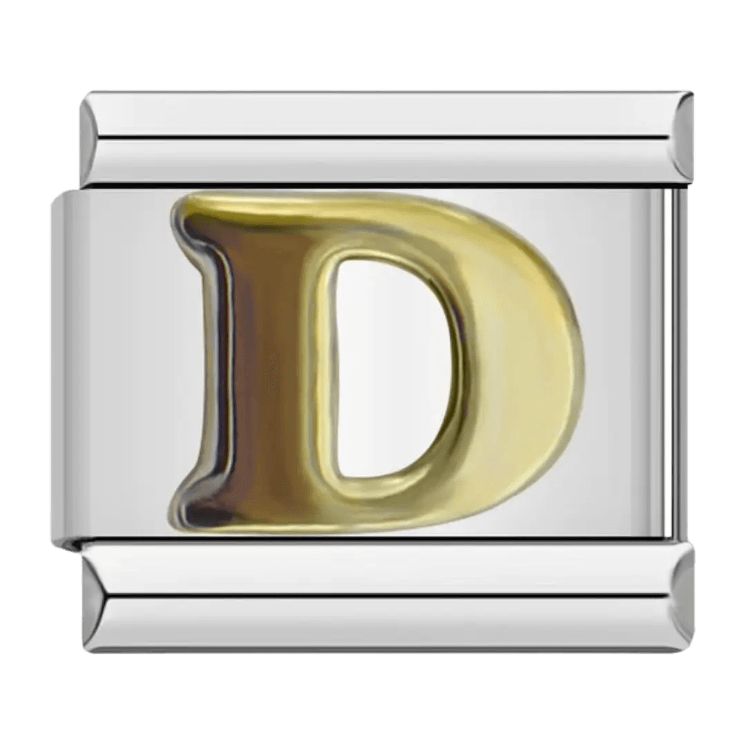 Italian Charms Bracelet A-Z Letter Custom DIY Letter D - ACO Marketplace