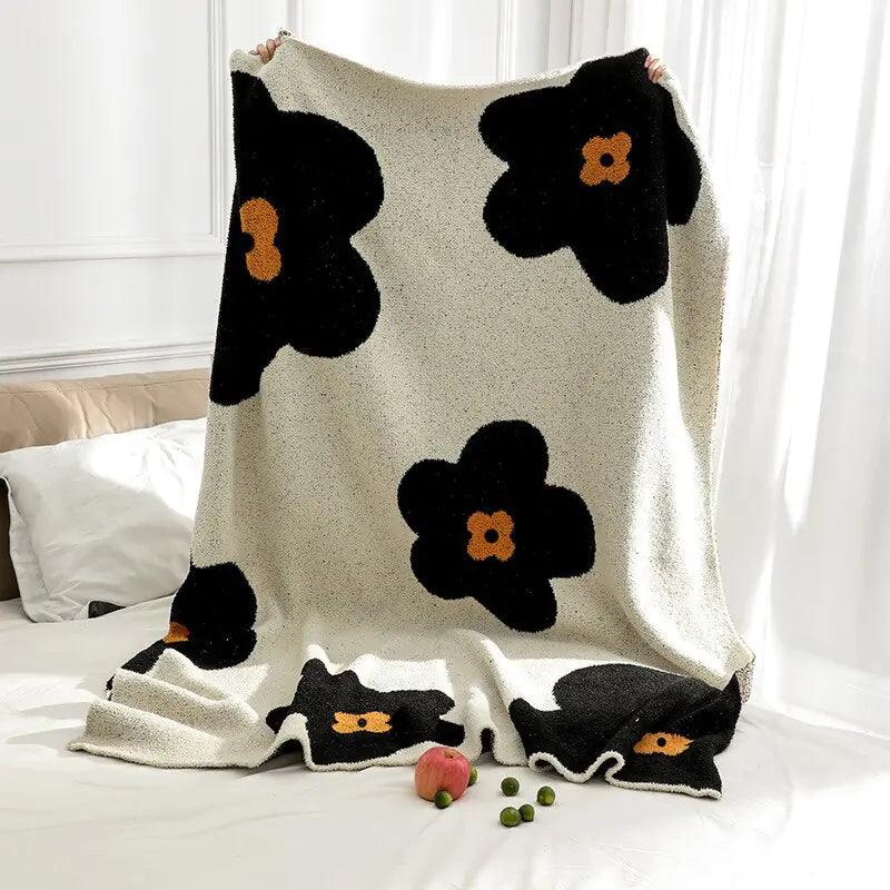 Korean Sunflower Velvet Knitted Blanket - ACO Marketplace
