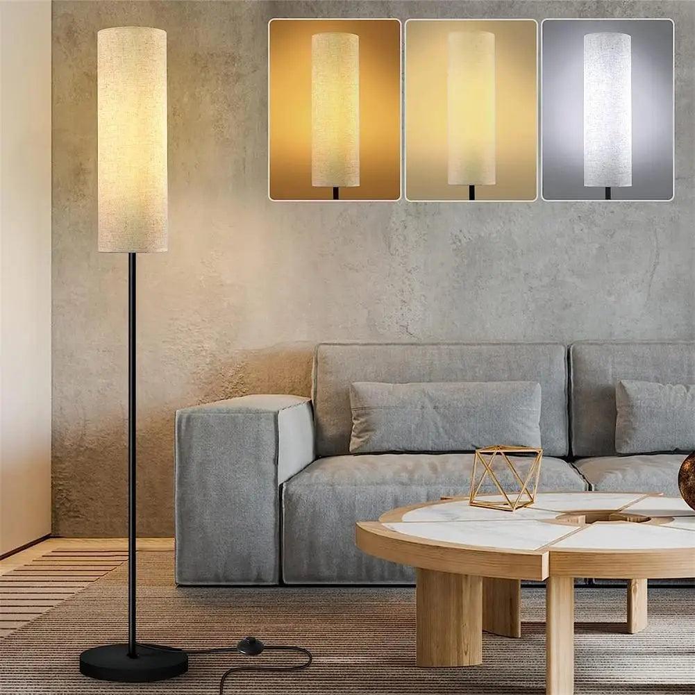 LED Floor Lamp with Linen Lampshade - ACO Marketplace