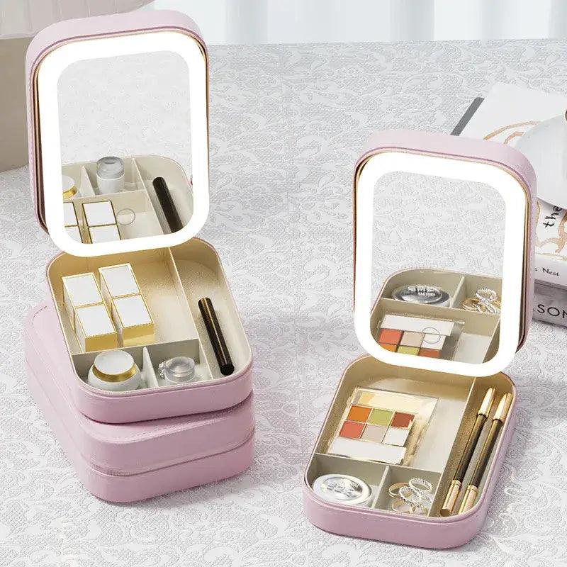 LED Mirror Makeup Storage Box - ACO Marketplace