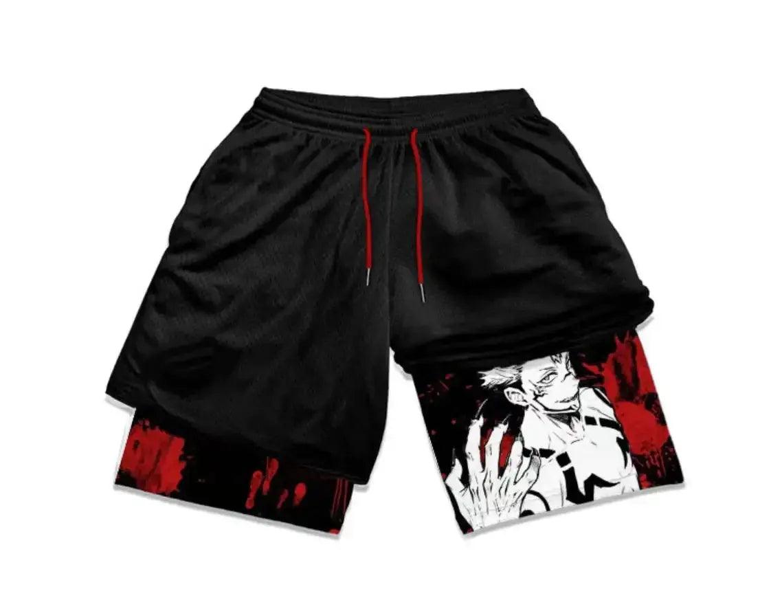 Men's Double-Layered Anime Shorts for Summer Sports - ACO Marketplace