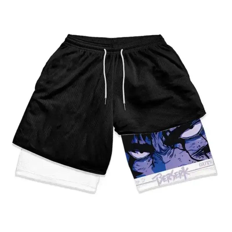 Men's Double-Layered Anime Shorts for Summer Sports - ACO Marketplace
