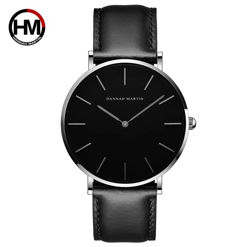 Men's Full Black Slim Simple Unisex Wristwatch - ACO Marketplace