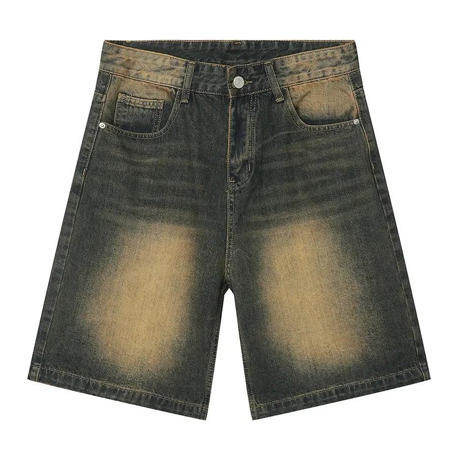Men's Vintage Blue Denim Shorts Casual Loose - ACO Marketplace