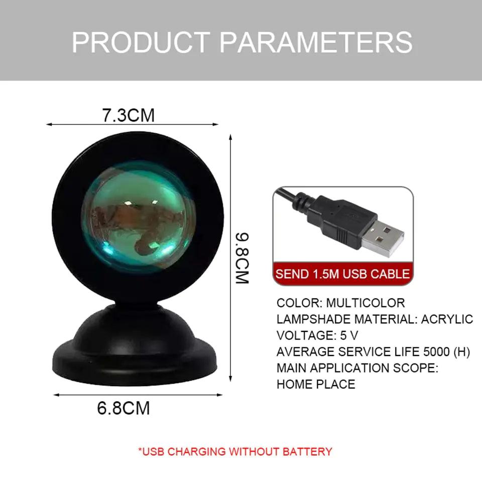 Mini USB Sunset Lamp LED Projector Night Light - ACO Marketplace