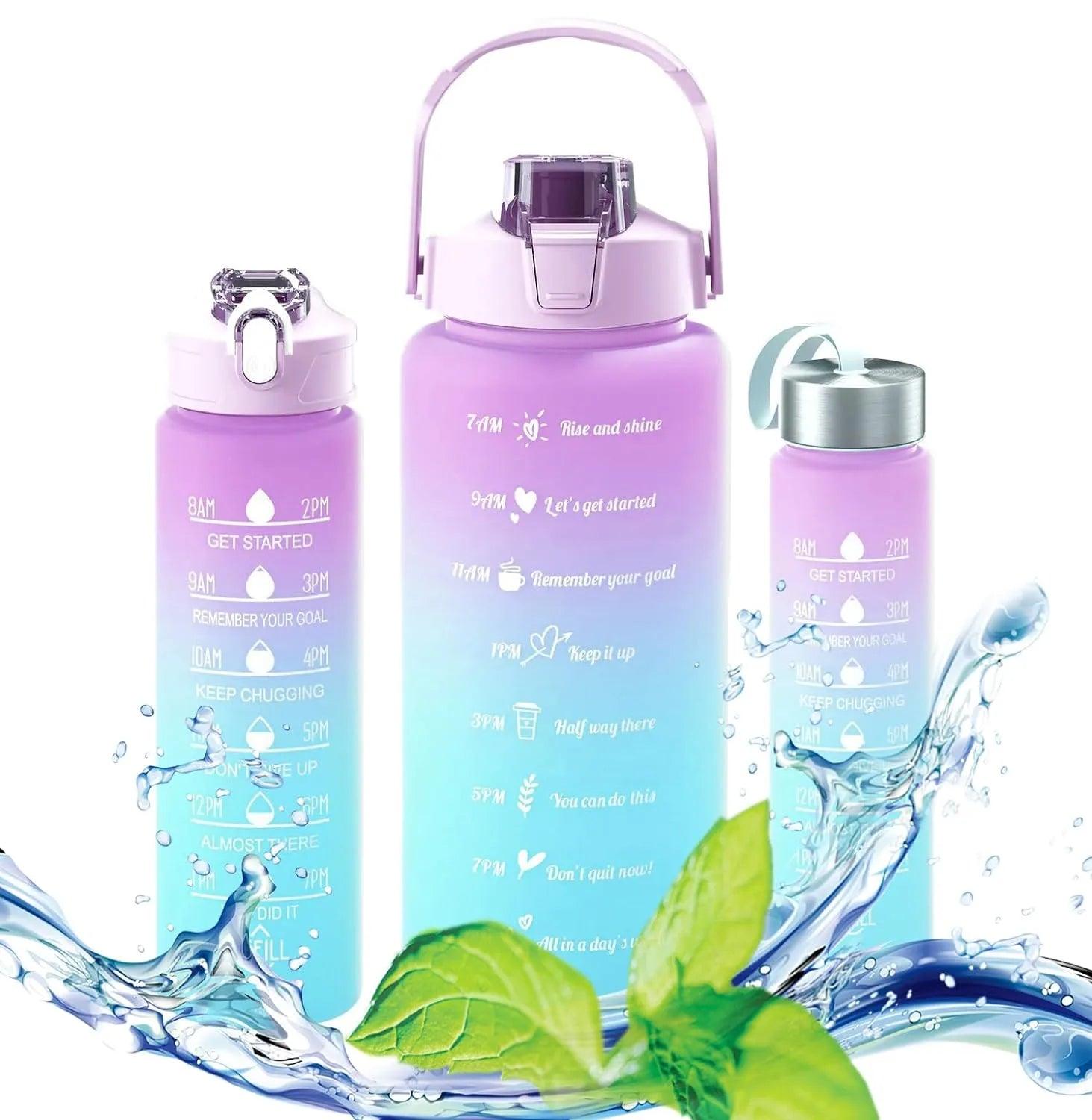 Motivational Water Bottle Set Of 3 - ACO Marketplace