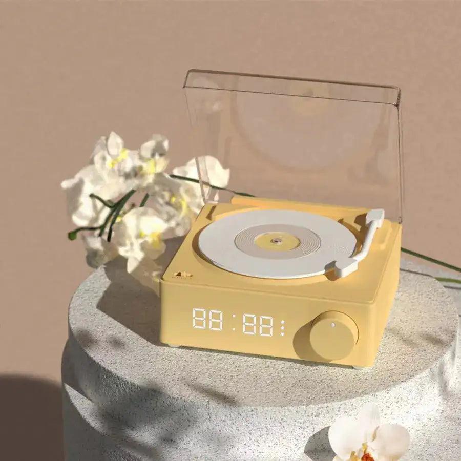 New Retro Vinyl Wireless Bluetooth Speaker Alarm Clock - ACO Marketplace