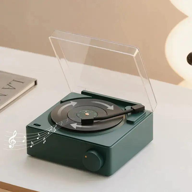 New Retro Vinyl Wireless Bluetooth Speaker Alarm Clock - ACO Marketplace