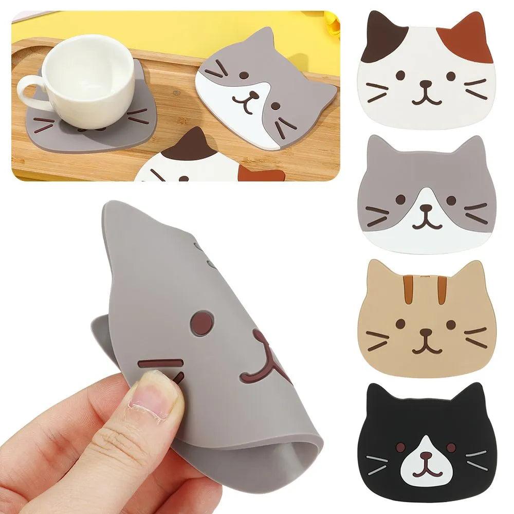 Non-slip Cat Shaped Silicone Cup Mat Holder - ACO Marketplace