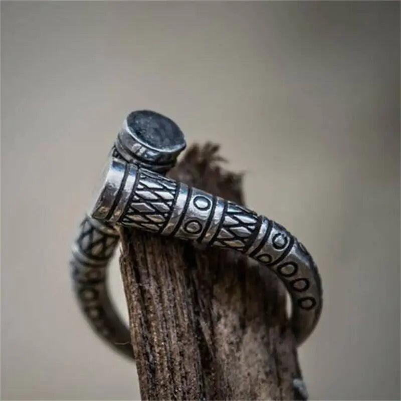 Nordic Style Viking Amulet Symbol Pattern Ring Trend Fashion - ACO Marketplace