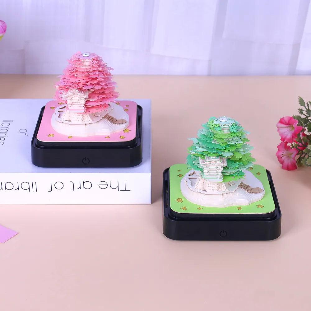 Omoshiroi Block 3D Notepad Sakura Treehouse - ACO Marketplace
