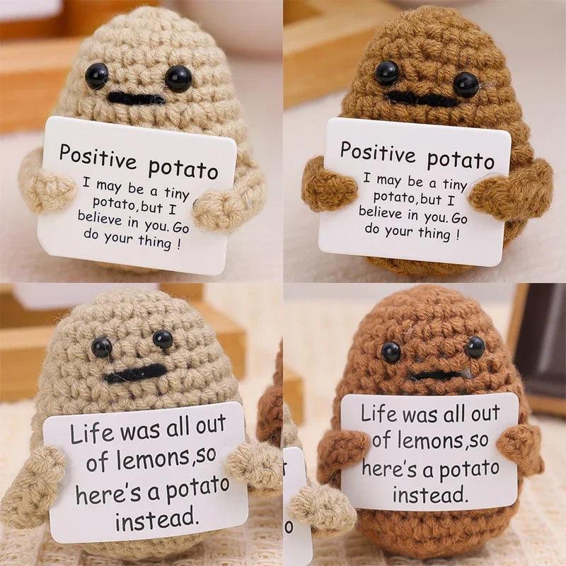 Potato Hug Pocket Mini Handmade Plush Wool Knitting Doll - ACO Marketplace