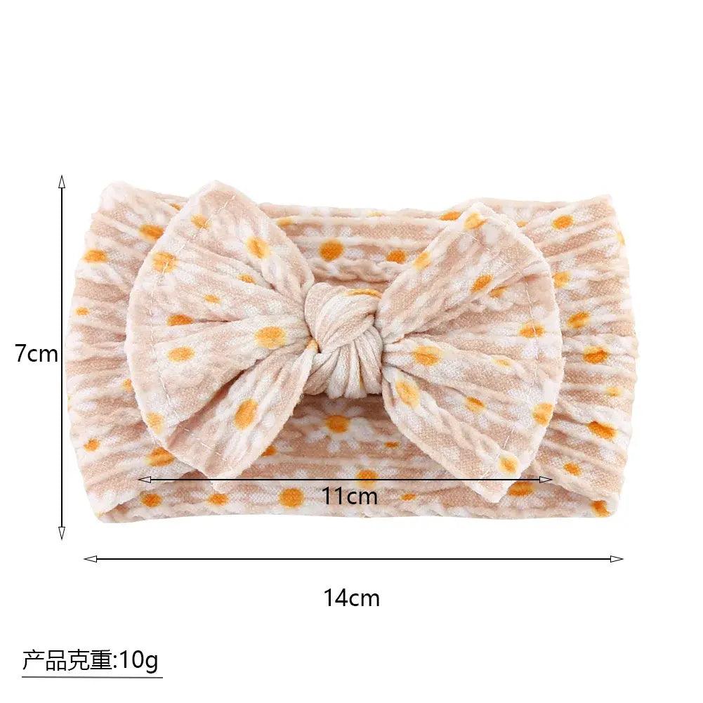 Print Nylon Baby Girl Headband Bow Topknot - ACO Marketplace