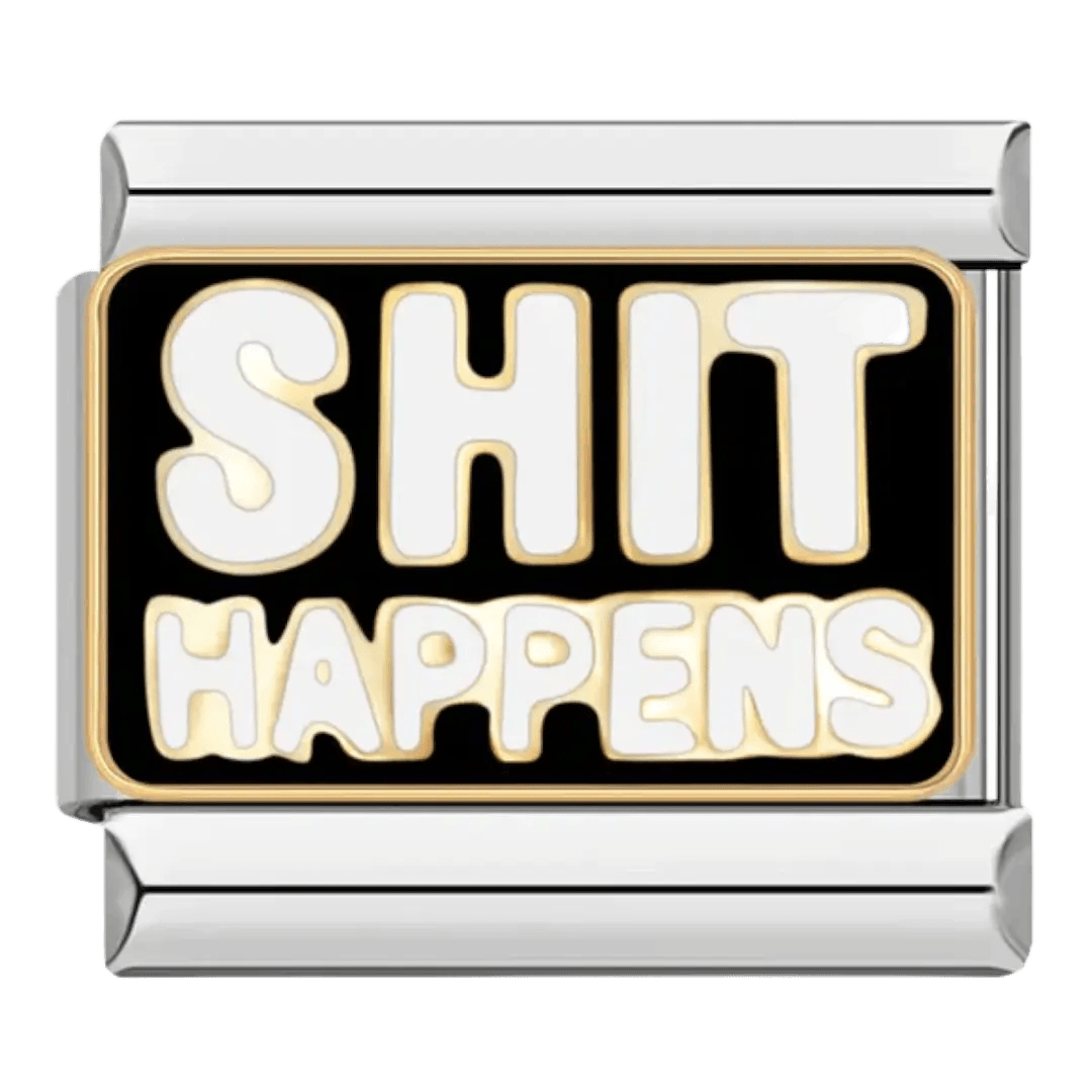 Shit Happens Stainless Steel Link Beads - ACO Marketplace