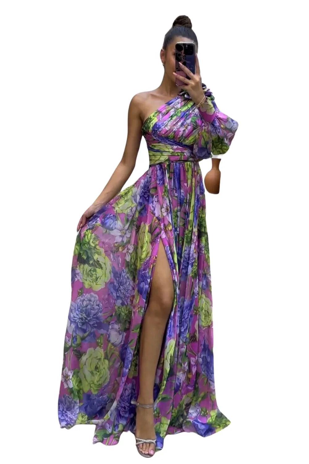 Sleeve Floral Maxi Dress - ACO Marketplace