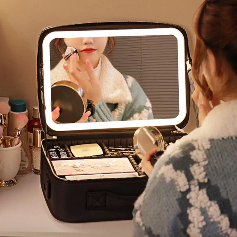 Smart LED Cosmetic Case with Mirror - ACO Marketplace