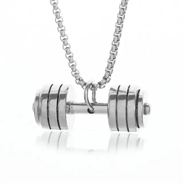Stainless Steel Dumbbell Necklace - ACO Marketplace