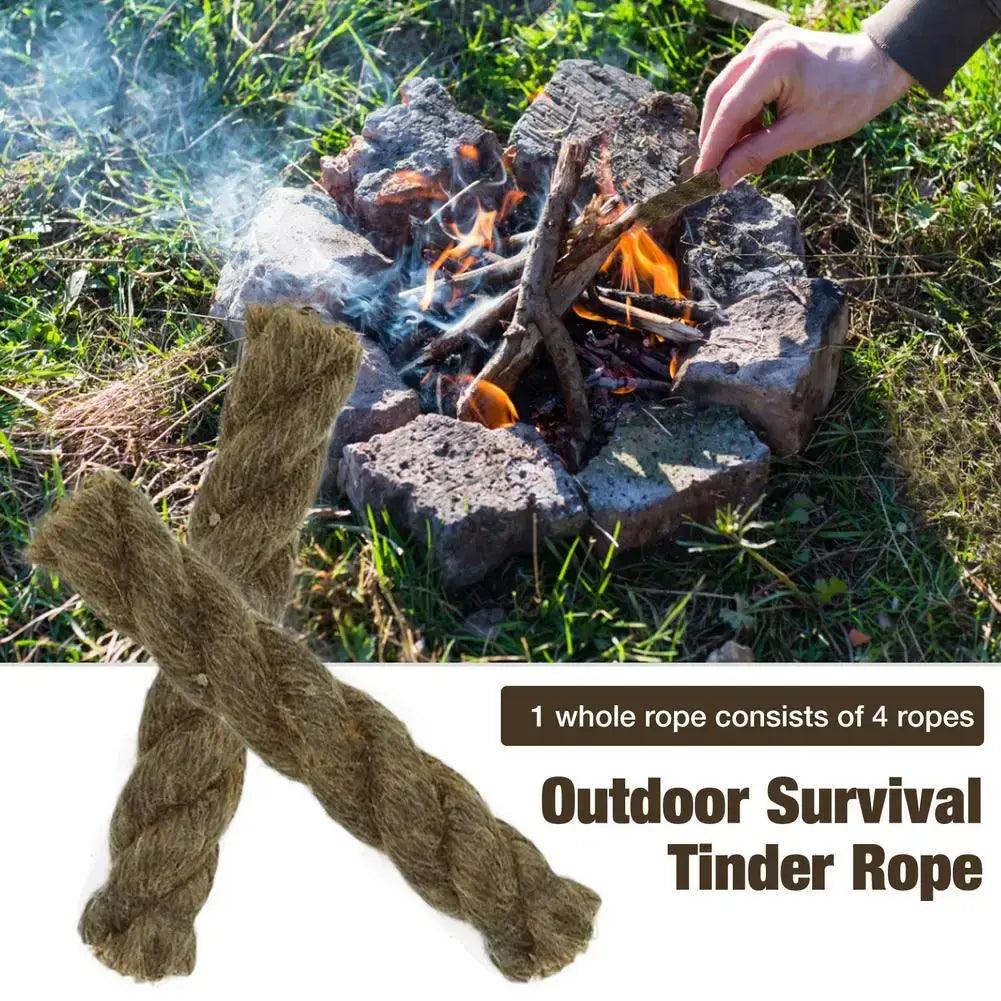 Tinder Rope Survival Fire Starter Waterproof Wax Rope For Hiking - ACO Marketplace