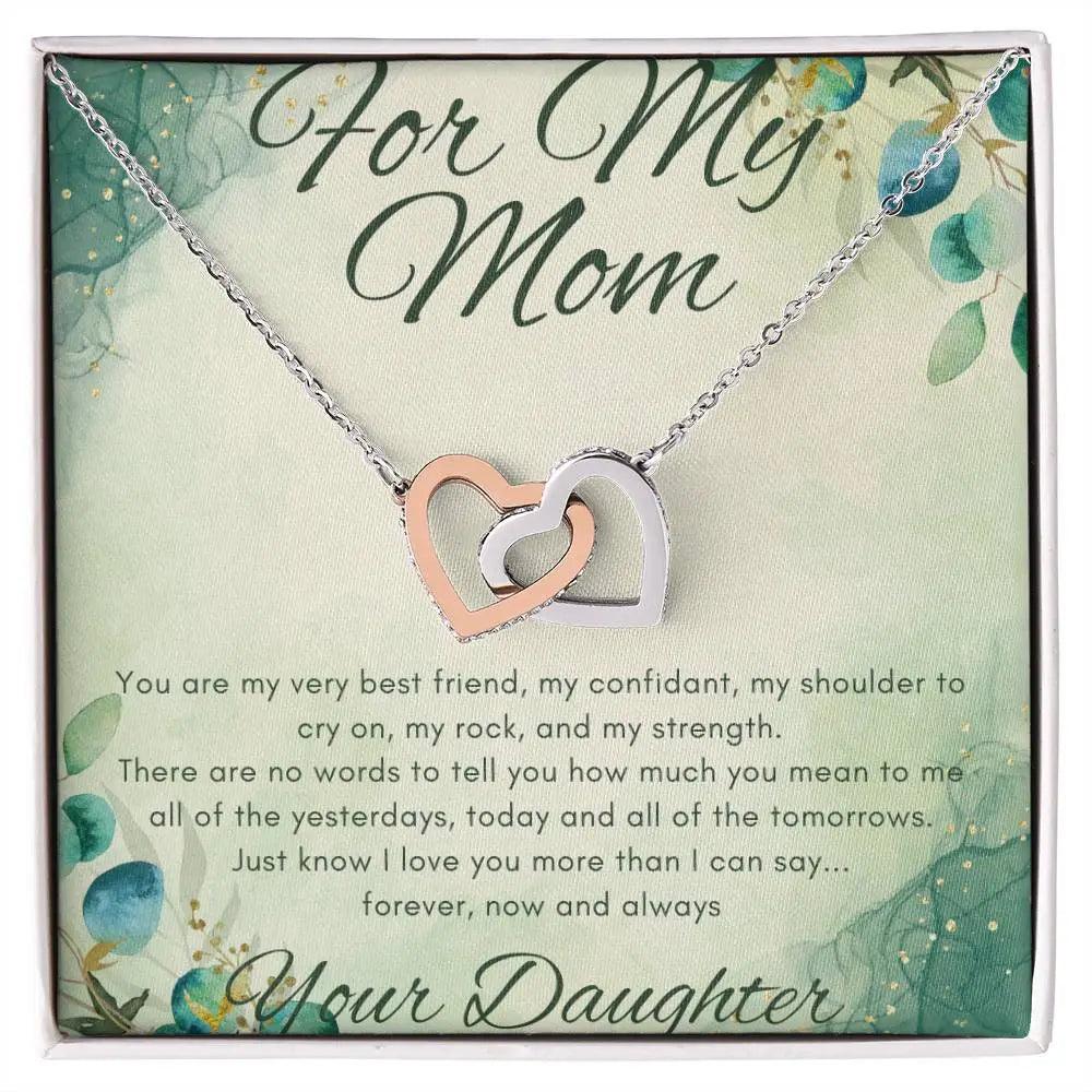 To My Mom Interlinked Heart Necklace - ACO Marketplace