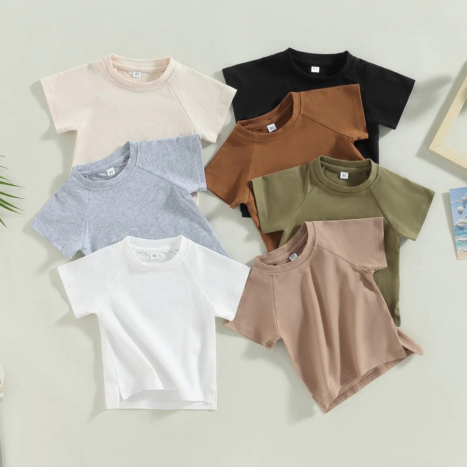 Toddler Kids Baby Girls Boys Summer Casual Tops - ACO Marketplace